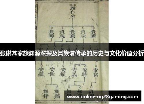 张琳芃家族渊源深探及其族谱传承的历史与文化价值分析