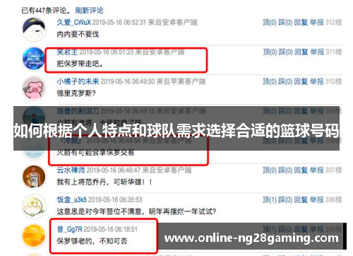 如何根据个人特点和球队需求选择合适的篮球号码