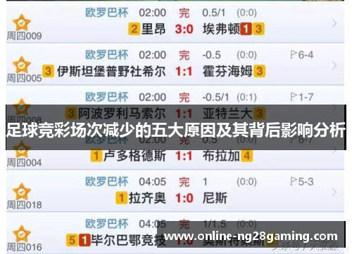 足球竞彩场次减少的五大原因及其背后影响分析